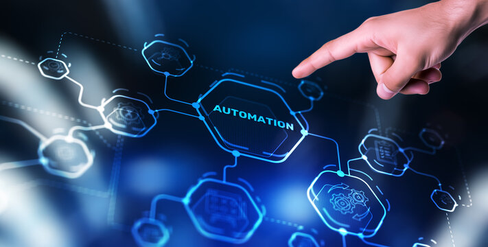 Automation 3D icon. Business industrial process workflow optimisation