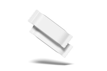 Snack wafer packaging mockup with white background