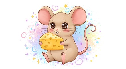 Sweet Dreams Of Cheese A Tiny Treasure Cheesy Delight Mousey Munchies Pastel Paradise Little Nibbler Happy Cheese Thief Whimsical Wonder A Mousey Feast