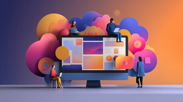 Event poster template for online webinar