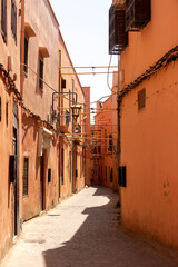 Fototapeta premium paseando por las calles de la medina de Marrakech en Marruecos