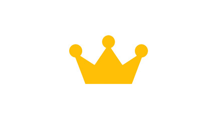 Gleaming golden crown on a solid transparent background, a simple symbol of royalty and power for design use.
