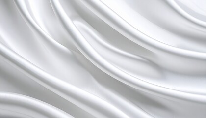 Obraz premium Soft white fabric folds gently forming organic patterns on a seamless background, with light creating smooth highlights and shadows