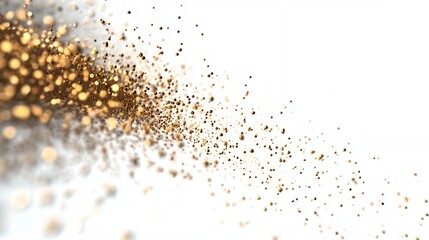 Golden Particle Stream Abstract Background, Sparkle Effect
