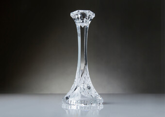 crystal vase on a black background
