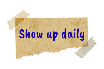 A paper note with the message 