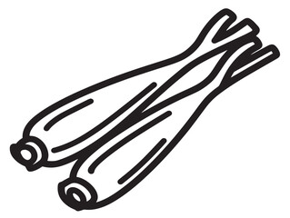 Organic Drumstick Vegetable Design in Vector Style