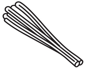 Drumstick Vegetable Sketch Line Art Illustration for Healthy Cuisine