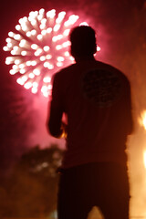 Fireworks at night