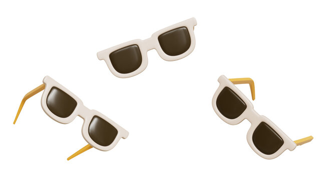 카툰 스타일 선글라스 아이콘 Cartoon Style Sunglasses Icon