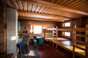 Ski expedition in Pallas Yllastunturi National Park , Lapland, Finland