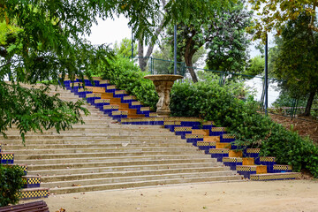 Colorful Stairs in City Park