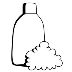 Silhouette of pet cat grooming equipment