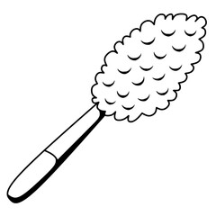 Silhouette of pet cat grooming equipment