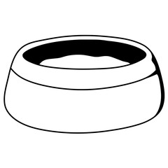 Silhouette of pet cat grooming equipment