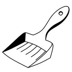 Silhouette of pet cat grooming equipment