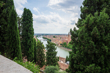 Fototapeta premium Adige river in Verona, Italy.