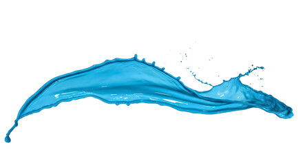 Obraz premium Dynamic Blue Paint Splash Against Transparent Background