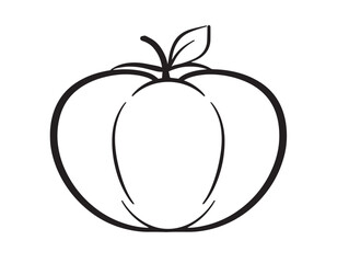 Minimal Kei Apple Fruit Outline Drawing Art