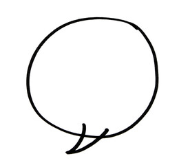 bubble speech black hand draw by maker pen. hand drawn frames. png file