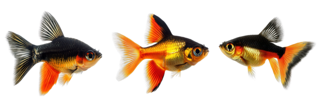 Set of platy isolated on transparent background