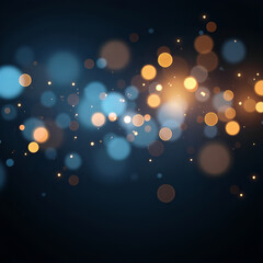 Soft Golden Bokeh Light Abstract Background