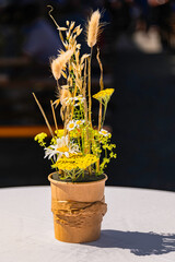 Beautiful Wildflower Decoration At An Outdoor Event