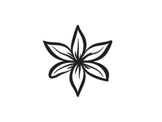 Stylish Lobelia Flower Minimal Vector Line Icon