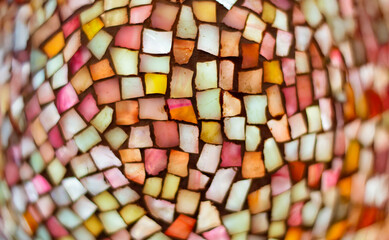 a mosaic background made with all the colors of the world and the rainbow fragmented like in a dream