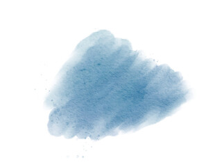 Blush blue watercolor stains Paint stroke hand drawn for illustration design, invitation and birthday .Abstract watercolor background.