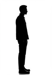 Elegant woman profile silhouette drawn in continuous line art style