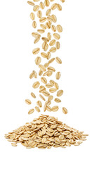 Falling Oats On Black Background