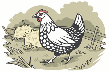 Fototapeta premium Educational Coloring Pages: Farm Landscapes, Wildlife, and Simple Designs