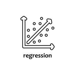 Simple linear regression model graph useful for data analysis presentations, educational material, statistics textbooks, online courses, and research articles.