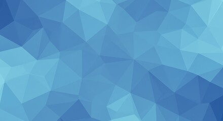 Obraz premium Ocean Depths: Low Poly Blue Abstract