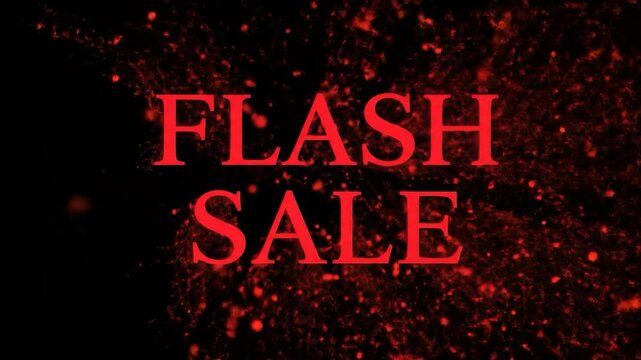 Red "FLASH SALE" text on dark background with a red splatter effect