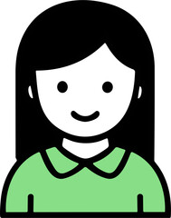 Obraz premium Flat vector of female student character