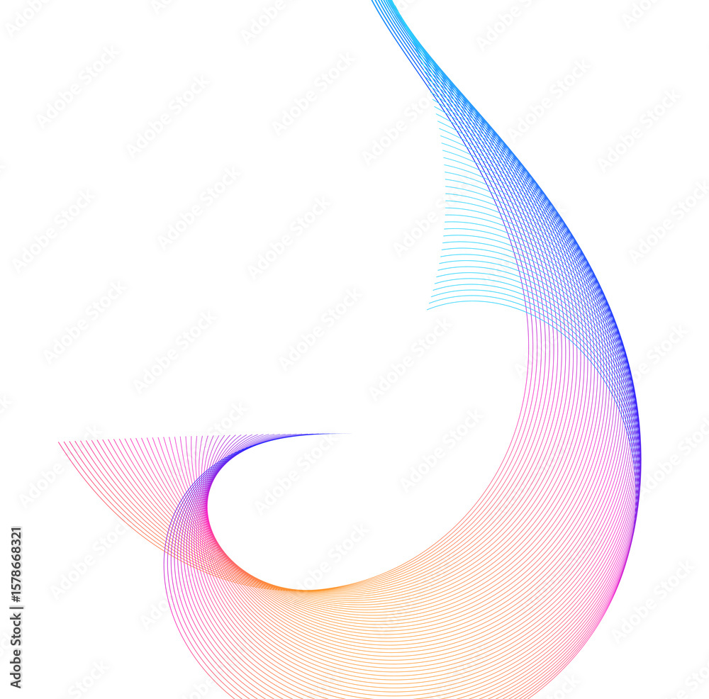 Fototapete creative art. abstract wavy stripes. colors lines created using blend tool. vector report cover page