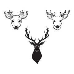 Animals Black Art Deer Design Symbol Graphic Wild Deer Lover Design Ideas