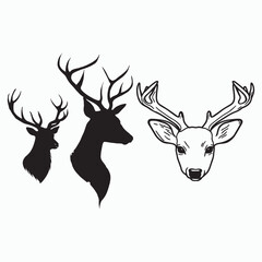 Deer Symbol Black Deer Collection Silhouette Art