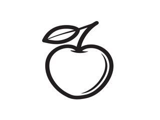 Plum Dark Fruit Clean and Natural Vector Art