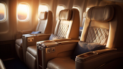 Fototapeta premium interior of the airplane