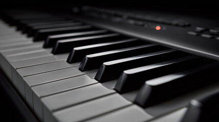 piano keys close up
