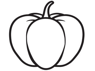 Tropical Rose Apple Fruit Icon in Clean Line Art