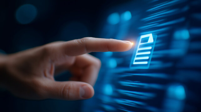 Interactive Holographic Document Interface with Translucent Thumbnails