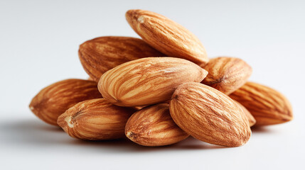 almonds on a white background