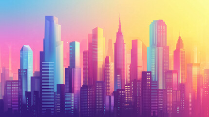 Obraz premium abstract city skyline