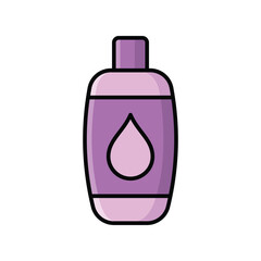 shampoo bottle icon vector design template in white background