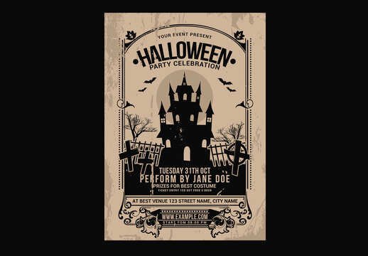 Halloween Party Vintage Flyer