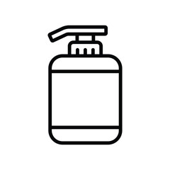 shampoo bottle icon vector design template in white background